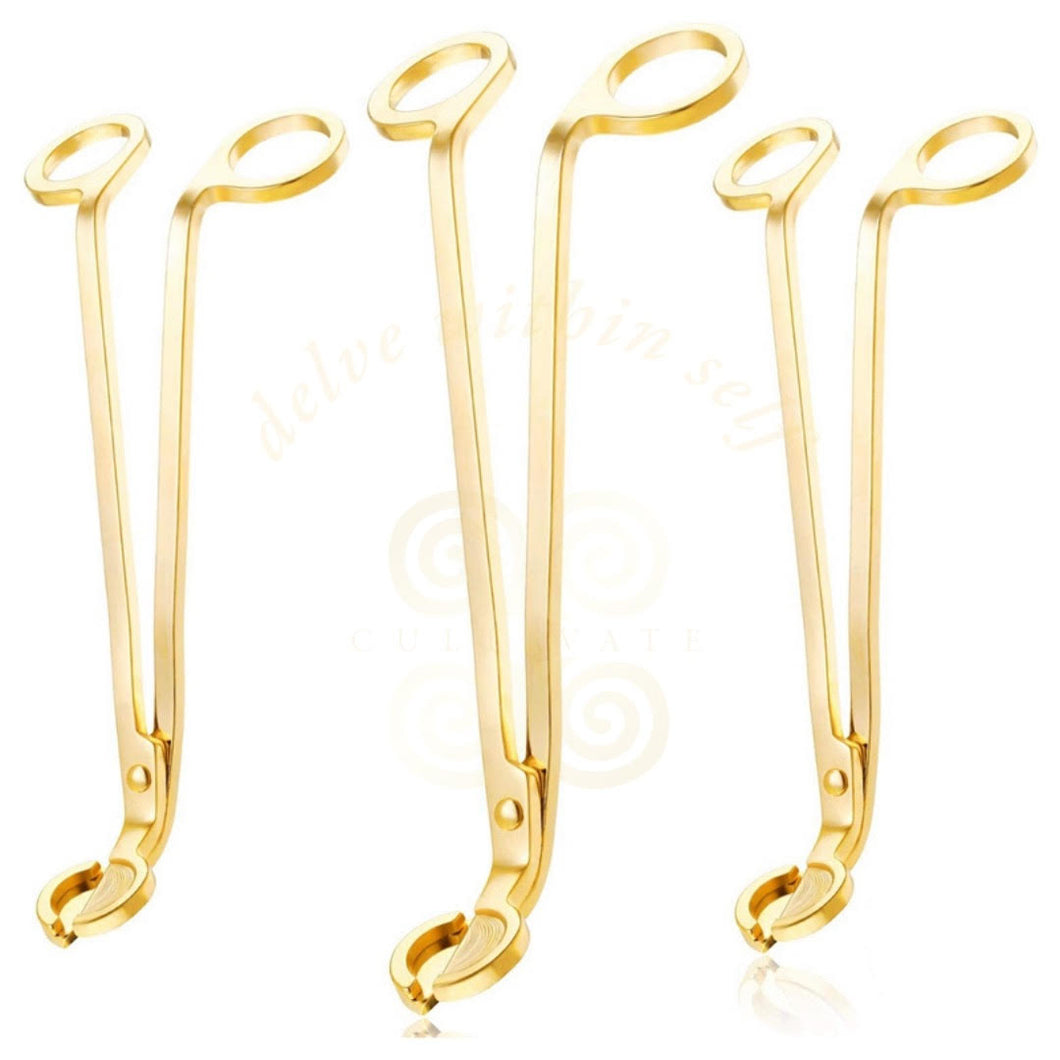 Gold Stainless Steel Candle Wick Trimmers